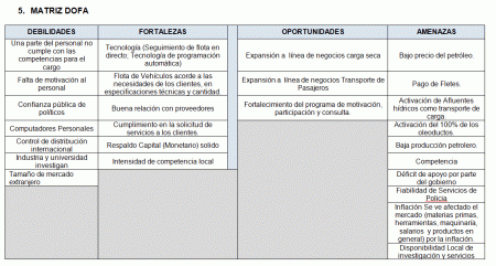 MATRIZ DOFA